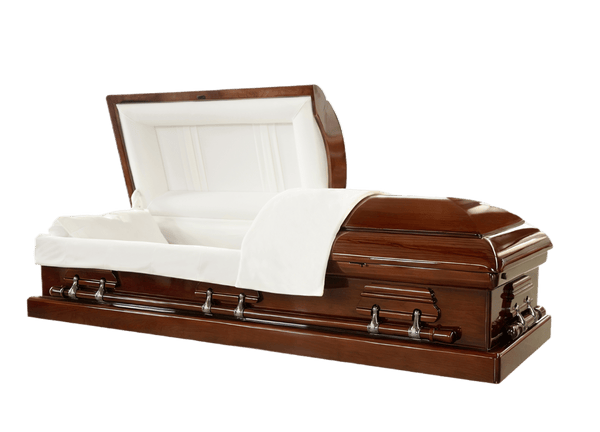 Langdon Solid Cherry Casket — eggshell velvet interior