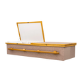 Tapestry and Gold Cloth Casket — wood with eggshell crepe interior