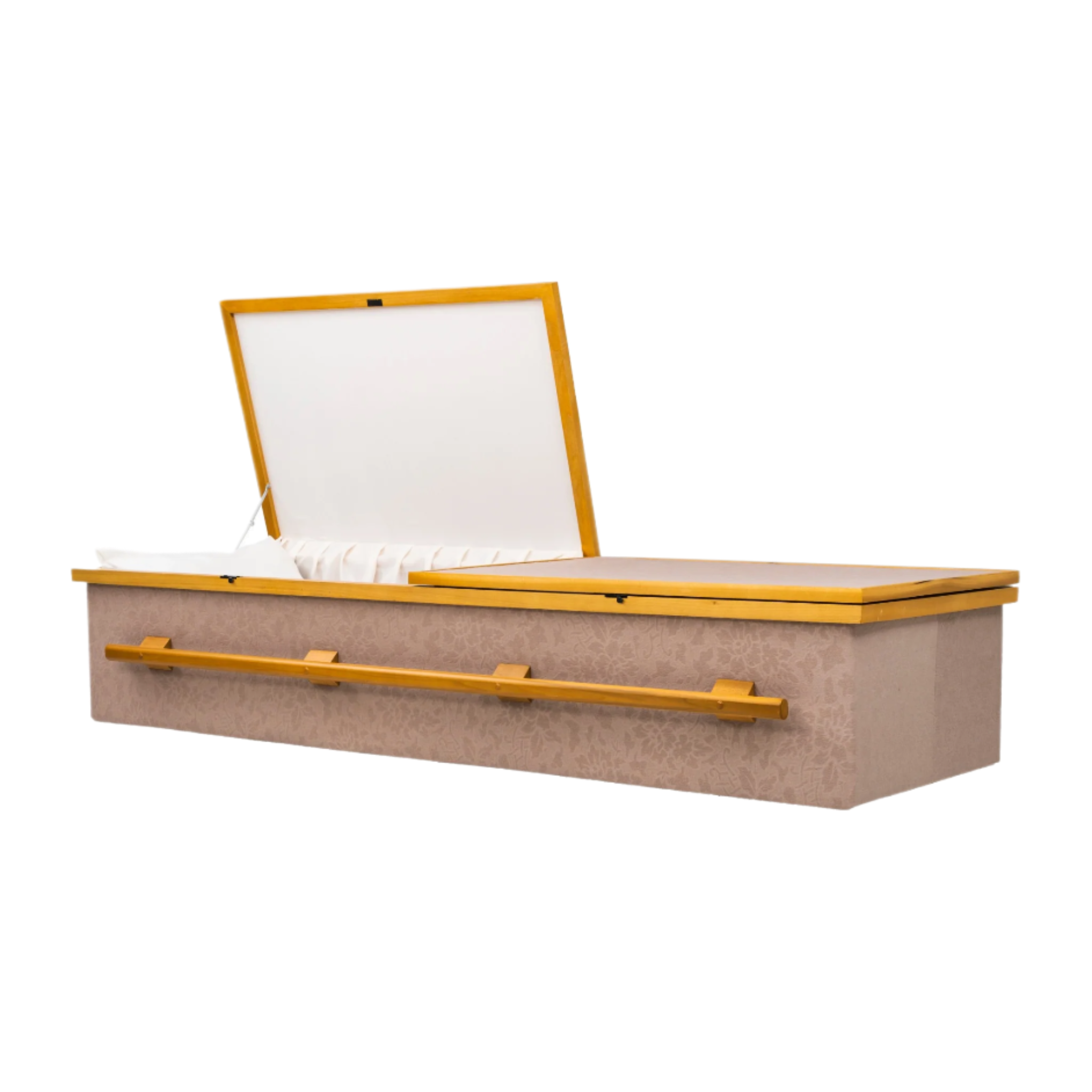 Tapestry and Gold Cloth Casket — wood with eggshell crepe interior