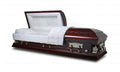 The Last Supper/Pieta Cherry casket — solid cherry with ivory velvet interior