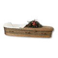 Discount Caskets Seagrass Casket — solid willow with white cotton interior
