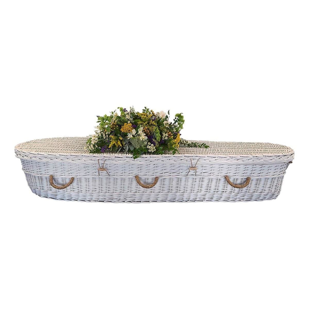 Discount Caskets White Willow Casket — solid willow with cotton interior