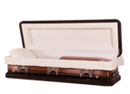 Venus Bronze Full Couch casket — bronze 18-gauge steel with ivory velvet interior (view 2)