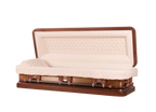 Venus Copper Full Couch casket — copper 18-gauge steel with ivory velvet interior (view 2)