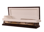 Venus Pieta Full Couch casket — bronze 18-gauge steel with ivory velvet interior (view 2)