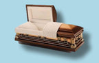 Batesville Aegean Copper Casket — velvet interior (view 2)