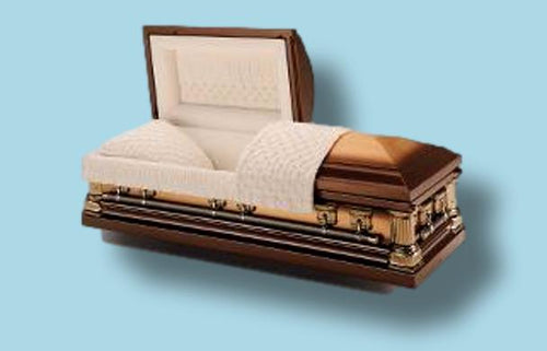 Batesville Aegean Copper Casket — velvet interior (view 2)