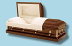 Batesville Roman Bronze Casket — bronze 20-gauge steel with rosetan crepe interior (view 3)