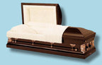Batesville Steel Coretta Casket — bronze 20-gauge steel with rosetan crepe interior (view 3)
