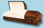 Batesville Windsor Hardwood casket — solid poplar with rosetan crepe interior (view 3)