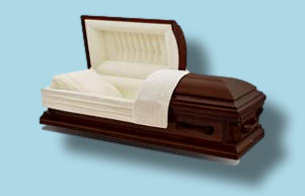 Batesville Paragon Mahogany casket — solid mahogany with champagne velvet interior (view 3)