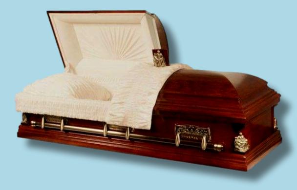 Sacrament/Last Supper/Pieta Casket — solid poplar with velvet interior (view 3)