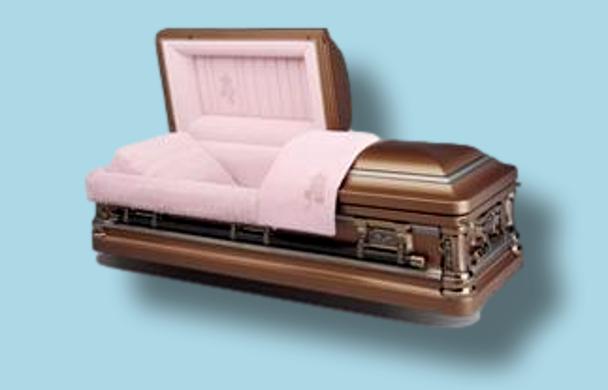 Batesville Silver Rose Casket — silver 18-gauge copper with velvet interior (view 3)