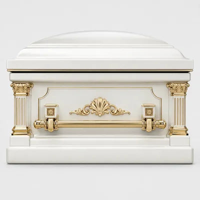 White caskets